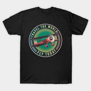 Travel the world fly today red and green edition T-Shirt